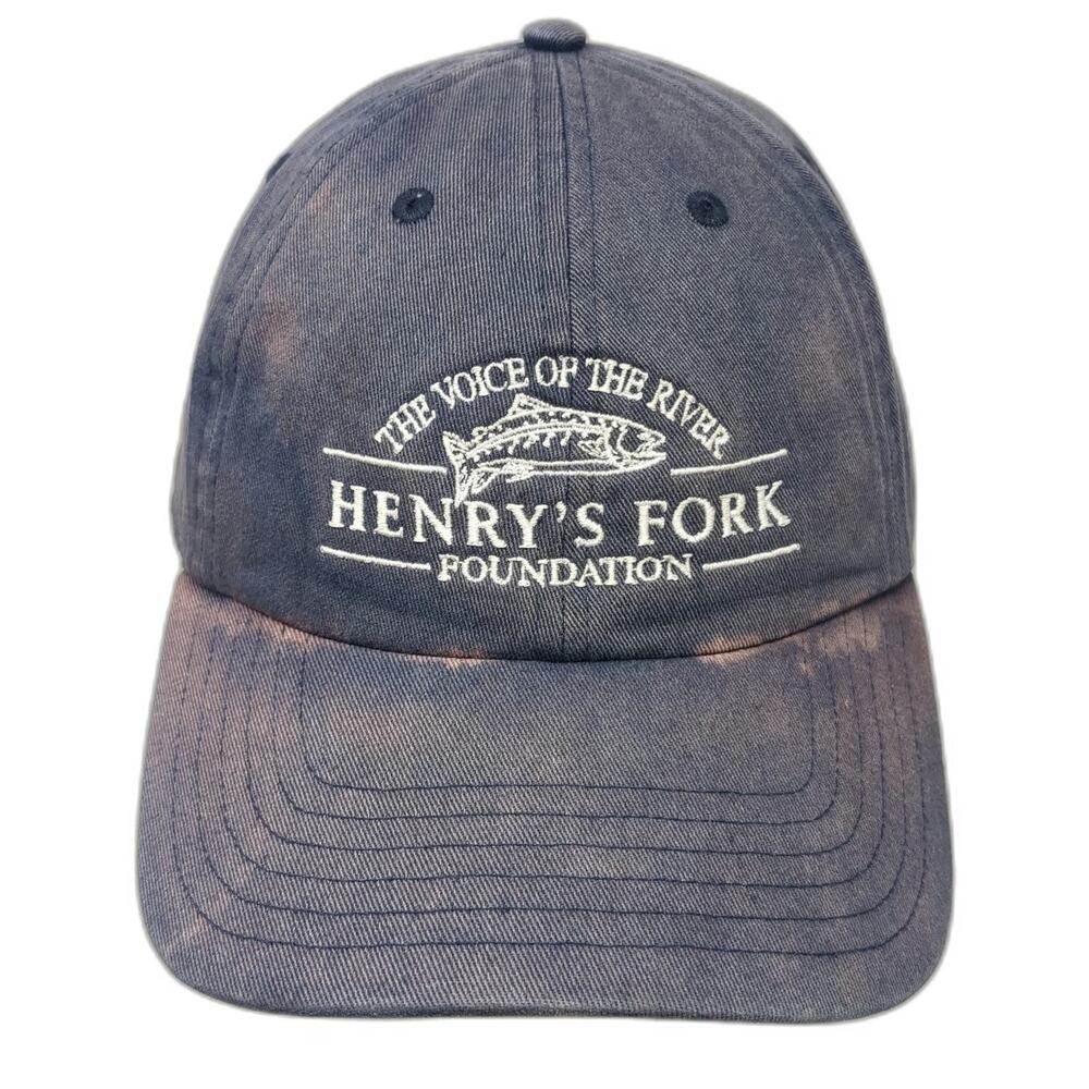 Simms Blue Snapback Hat One Size Henry's Fork Foundation Voice Of The River Fish